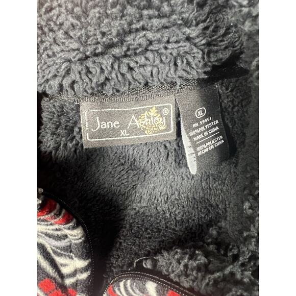 Jane Ashley Womens Multicolor Geometric Front Pockets Full Zip Vest Jacket Sz XL - Picture 6 of 11